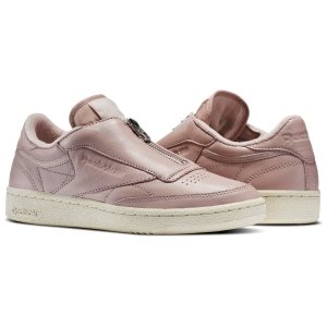 Reebok Club C 85 Zip Turnschuhe Damen - Rosa/Weiß/Silber - DE 132-VBA